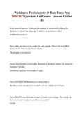 Washington Fundamentals 60 Hour Exam Prep 2026&sol;2027 Questions And Correct Answers Graded A&plus;