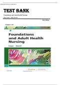 Test Bank For Cooper&colon; Adult Health Nursing&comma; 8th Edition