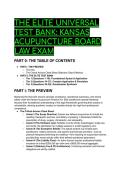 S-Tier Kansas Acupuncture Board Law Exam Test Bank &lpar;2026&sol;2027&rpar; &vert; Q&A with Expert Rationales & Axiom Cheat Sheet
