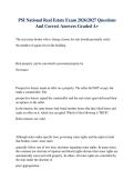 PSI National Real Estate Exam 2026&sol;2027 Questions And Correct Answers Graded A&plus;