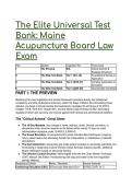 The Elite Maine Acupuncture Board Law Exam Test Bank &lpar;2026&sol;2027&rpar; &vert; Q&A with Comprehensive Rationales & Statutes