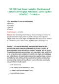 NR 511 Final Exam Complete Questions and Correct Answers plus Rationales &vert; Latest Update 2026-2027 &vert; Graded A&plus;