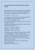 2&period; Amount of Substance Exam Questions With Complete Solutions
