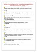 Defensive Driving Course Exam &vert; Actual Questions and Answers&NewLine;Latest Updated 2026&sol;2027 &lpar;Graded A&plus;&rpar;
