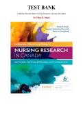 Test Bank for LoBiondo-Wood & Haber's Nursing Research in Canada Methods&comma; Critical Appraisal&comma; and Utilization&comma; 6th Edition &lpar;Mina Singh&comma; 2026&rpar; Chapter 1-21 &vert; All Chapters