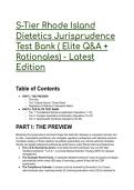 S-Tier Rhode Island Dietetics Jurisprudence Test Bank &lpar;Elite Q&A &plus; Rationales&rpar; - 2026&sol;2027 Edition
