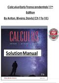 Solutions Manual For Calculus Early Transcendentals 11th Edition By Howard Anton&comma; Irl Bivens&comma; Stephen Davis