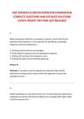 FIRE APPARATUS DRIVER-OPERATOR EXAMINATION &NewLine;COMPLETE QUESTIONS AND DETAILED SOLUTIONS &NewLine;LATEST UPDATE THIS YEAR JUST RELEASED