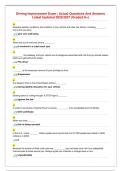 Driving Improvement Exam &vert; Actual Questions And Answers&NewLine;Latest Updated 2026&sol;2027 &lpar;Graded A&plus;&rpar;