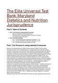 2026&sol;2027 The Elite Test Bank&colon; Maryland Dietetics & Nutrition Jurisprudence &vert; COMAR & Title 5 Master Exam Prep