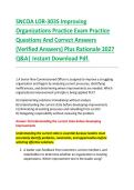 SNCOA LDR-303S Improving &NewLine;Organizations Practice Exam Practice &NewLine;Questions And Correct Answers &NewLine;&lpar;Verified Answers&rpar; Plus Rationale 2027 &NewLine;Q&A&vert; Instant Download Pdf&period; 