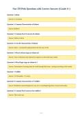Nur 370 Peds Questions with Correct Answers &lpar;Grade A&plus;&rpar;