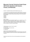 Wisconsin Concrete Technician Grade II Exam 300 Practice Questions with Answers&comma; Choices&comma; and Rationales&period;pdf&NewLine;&NewLine;