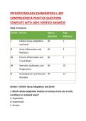 PATHOPHYSIOLOGY EXAMINATION 1&colon; 200 COMPREHENSIVE PRACTICE QUESTIONS COMPLETE WITH 100&percnt; VERIFIED ANSWERS