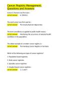 Cancer Registry Management Questions and Answers&period;docx&NewLine;&NewLine;
