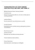 NUR280 PRACTICE SET &lpar;NEW VERSION&NewLine;2026&sol;2027&rpar; FULL SOLUTION&period; TOP SCORE A&plus;