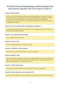 NUR-641E Advanced Pathophysiology and Pharmacology for the&NewLine;Nurse Educator Questions with Correct Answers &lpar;Grade A&plus;&rpar;