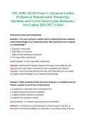 NSG 4100 &lpar;AH III&rpar; Exam 3 &vert; Advanced Cardiac Perfusion & Hemodynamic Monitoring &vert; Questions and Correct Answers plus Rationales &vert; New Update 2026-2027 &vert; Galen