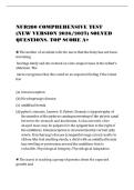 NUR280 COMPREHENSIVE TEST&NewLine;&lpar;NEW VERSION 2026&sol;2027&rpar; SOLVED&NewLine;QUESTIONS&period; TOP SCORE A&plus;
