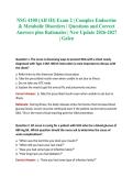 NSG 4100 &lpar;AH III&rpar; Exam 2 &vert; Complex Endocrine & Metabolic Disorders &vert; Questions and Correct Answers plus Rationales &vert; New Update 2026-2027 &vert; Galen