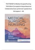 Medical-Surgical Nursing 10th Edition Test Bank by Ignatavicius&comma; Workman&comma; Rebar & Heimgartner &ndash; All 69 Chapters Questions & Answers 2026