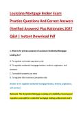 Louisiana Mortgage Broker Exam &NewLine;Practice Questions And Correct Answers &NewLine;&lpar;Verified Answers&rpar; Plus Rationales 2027 &NewLine;Q&A &vert; Instant Download Pdf 