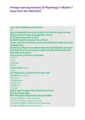 Portage Learning Anatomy & Physiology II&colon; Module 7 Exam&period;Final Test 20262027&period;&NewLine;