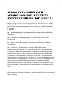 NUR280 EXAM SCRIPT &lpar;NEW&NewLine;VERSION 2026&sol;2027&rpar; COMPLETE&NewLine;ANSWERS VERIFIED&period; TOP SCORE A&plus;
