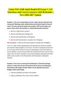 Galen NSG 4100 Adult Health III Exam 3 &vert; 143 Questions and Correct Answers with Rationales &vert; New 2026-2027 Update