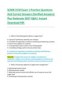 SCMN 2150 Exam 1 Practice Questions &NewLine;And Correct Answers &lpar;Verified Answers&rpar; &NewLine;Plus Rationale 2027 Q&A&vert; Instant &NewLine;Download Pdf&period; 