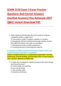 SCMN 2150 Exam 3 Exam Practice &NewLine;Questions And Correct Answers &NewLine;&lpar;Verified Answers&rpar; Plus Rationale 2027 &NewLine;Q&A&vert; Instant Download Pdf&period; 
