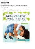 Test Bank for Maternal & Child Health Nursing&colon; Care of the Childbearing & Childrearing Family 9th Edition by JoAnne Silbert-Flagg &vert; All Chapters 1-56 &vert; Complete Questions with Verified Answers & Detailed Rationales &vert; Already Graded A&plus; &vert; 2026&sol;2027 Update&NewLine;