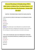 Advanced Physiology & Pathophysiology &lpar;PDF&rpar; &vert; &NewLine;&lpar;2025&sol;2026&rpar; 1st Edition Tkacs Test Bank Chapters 1&ndash;17 &NewLine;&vert; 250 Practice Questions Plus Rationales &vert; Instant PDF &NewLine;Download