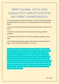 NREMT Test Bank - ACTUAL EXAM &NewLine;2026&sol;2027 WITH COMPLETE QUESTIONS &NewLine;AND CORRECT ANSWERS RATED A&plus;