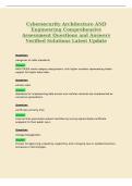 Cybersecurity Architecture AND&NewLine;Engineering Comprehensive&NewLine;Assessment Questions and Answers&NewLine;Verified Solutions Latest Update