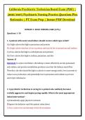 California Psychiatric Technician Board Exam &lpar;PDF&rpar; &vert; &NewLine;&lpar;2026&sol;2027&rpar; Psychiatric Nursing Practice Questions Plus &NewLine;Rationales &vert; PT Exam Prep &vert; Instant PDF Download 