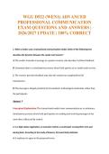 WGU D522 &lpar;WEN1&rpar; ADVANCED&NewLine;PROFESSIONAL COMMUNICATION&NewLine;EXAM QUESTIONS AND ANSWERS &vert;&NewLine;2026&sol;2027 UPDATE &vert; 100&percnt; CORRECT