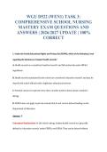 WGU D522 &lpar;WEN1&rpar; TASK 3&colon;&NewLine;COMPREHENSIVE SCHOOL NURSING&NewLine;MASTERY EXAM QUESTIONS AND&NewLine;ANSWERS &vert; 2026&sol;2027 UPDATE &vert; 100&percnt;&NewLine;CORRECT