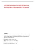 NRP 2026 Practice Exam Test Bank&colon; 200 Questions&comma; Verified Answers & Rationales &lpar;8th & 9th Editions&rpar;&NewLine;&NewLine;