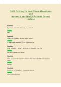 D&D Driving School Exam Questions&NewLine;and&NewLine;Answers Verified Solutions Latest&NewLine;Update