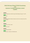 D&D Driving School EXAM Questions&NewLine;and&NewLine;Answers Verified Solutions Latest&NewLine;Update