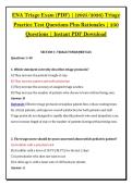 ENA Triage Exam &lpar;PDF&rpar; &vert; &lpar;2025&sol;2026&rpar; Triage &NewLine;Practice Test Questions Plus Rationales &vert; 250 &NewLine;Questions &vert; Instant PDF Download