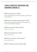 CSAM COMPLETE QUESTIONS AND&NewLine;ANSWERS GRADED A&plus;