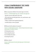 CSAM COMPREHENSIVE TEST PAPER&NewLine;WITH SOLVED QUESTIONS