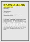 LATEST STOTT PILATES WRITTEN 2026&sol;2027 &NewLine;EXAM QUESTIONS AND CORRECT ANSWERS &NewLine;PLUS RATIONALES