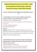 Michigan Plumbing Contractor Exam &lpar;PDF&rpar; &vert; &lpar;2026&rpar; &NewLine;Practice Questions Plus Rationales &vert; Plumbing &NewLine;Contractor Licensing &vert; Instant PDF Download 