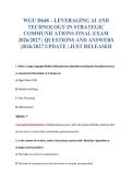 WGU D648 EXAM BUNDLE QUESTIONS WITH VERIFIED ANSWERS