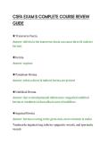 CSFA EXAM B COMPLETE COURSE REVIEW&NewLine;GUIDE