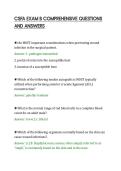 CSFA EXAM B COMPREHENSIVE QUESTIONS&NewLine;AND ANSWERS