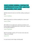 CSLB B LICENSE GENERAL CONTRACTOR&NewLine;COMPREHENSIVE EXAM PREP QUESTIONS&NewLine;AND ANSWERS STUDY GUIDE&NewLine;